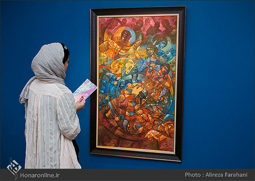 گزارش تصویری نمایشگاه نقاشیهای دکتر محسن کیانی با عنوان "اهورانی" در گالری ویستا (30 مرداد94)