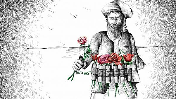 نقاشی های هنرمند افغان از مشکلات جامعه