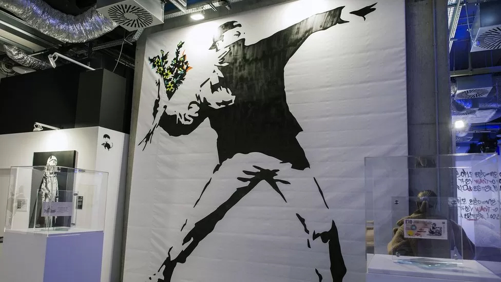 آثار هنری Banksy به نمایش گذاشته می شود