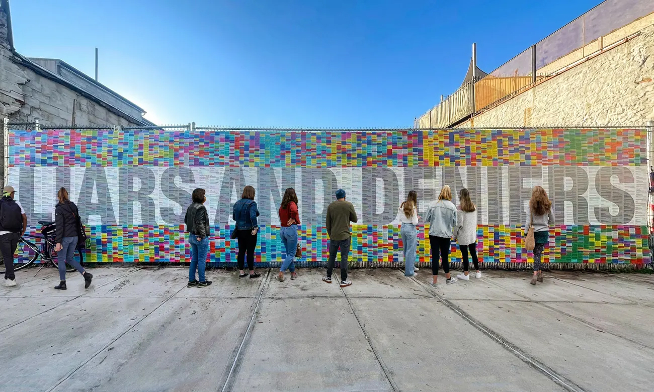 The Wall of Liars and Deniers: the artwork compiling the biggest US election lies
